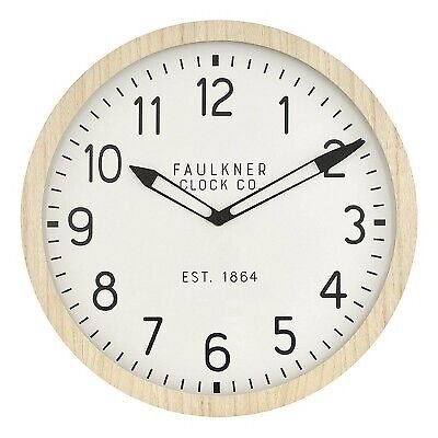 16" Wall Clock Wood - Threshold