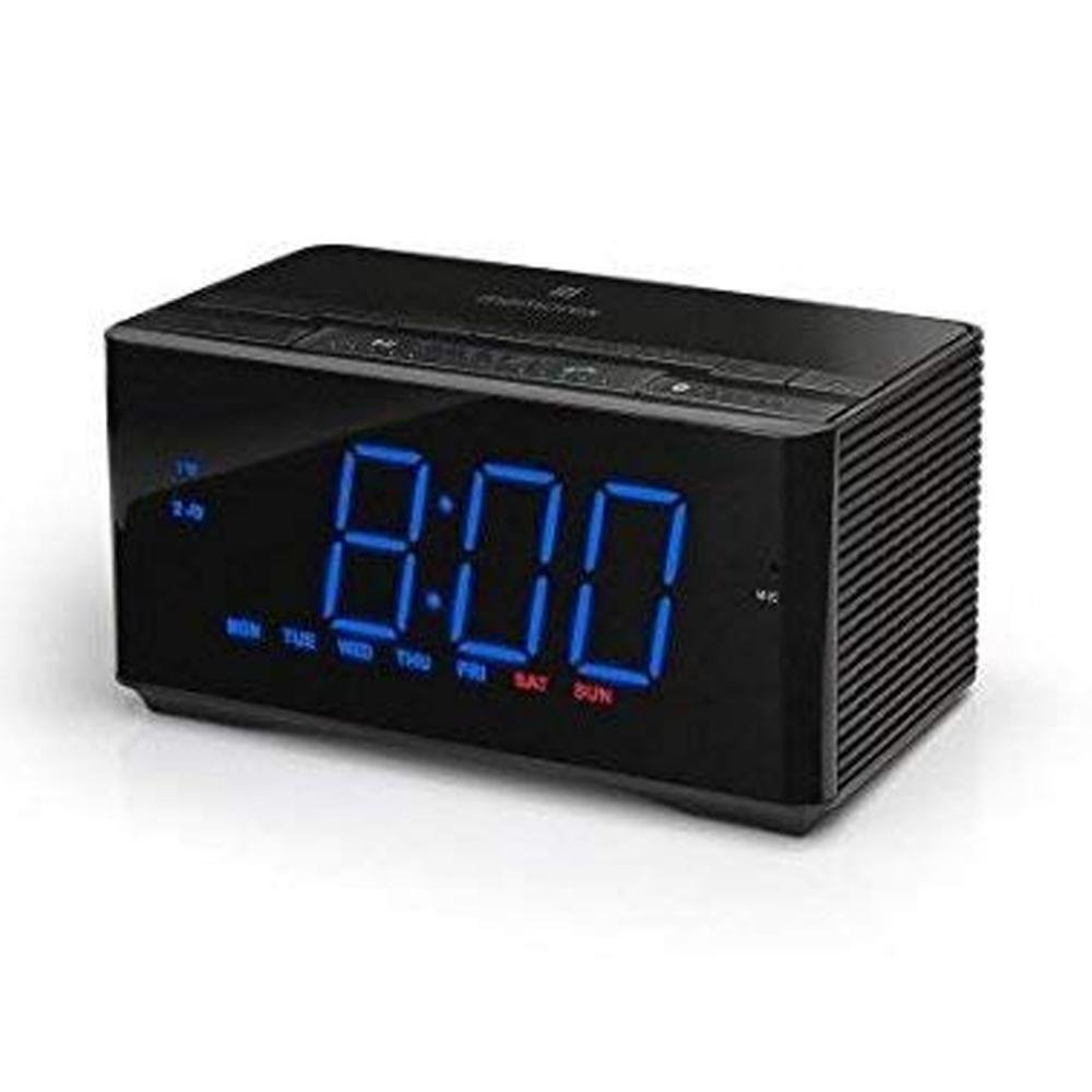 1.8-inch Atomic Clock with Bluetooth, Digital FM Radio, USB Charging Port