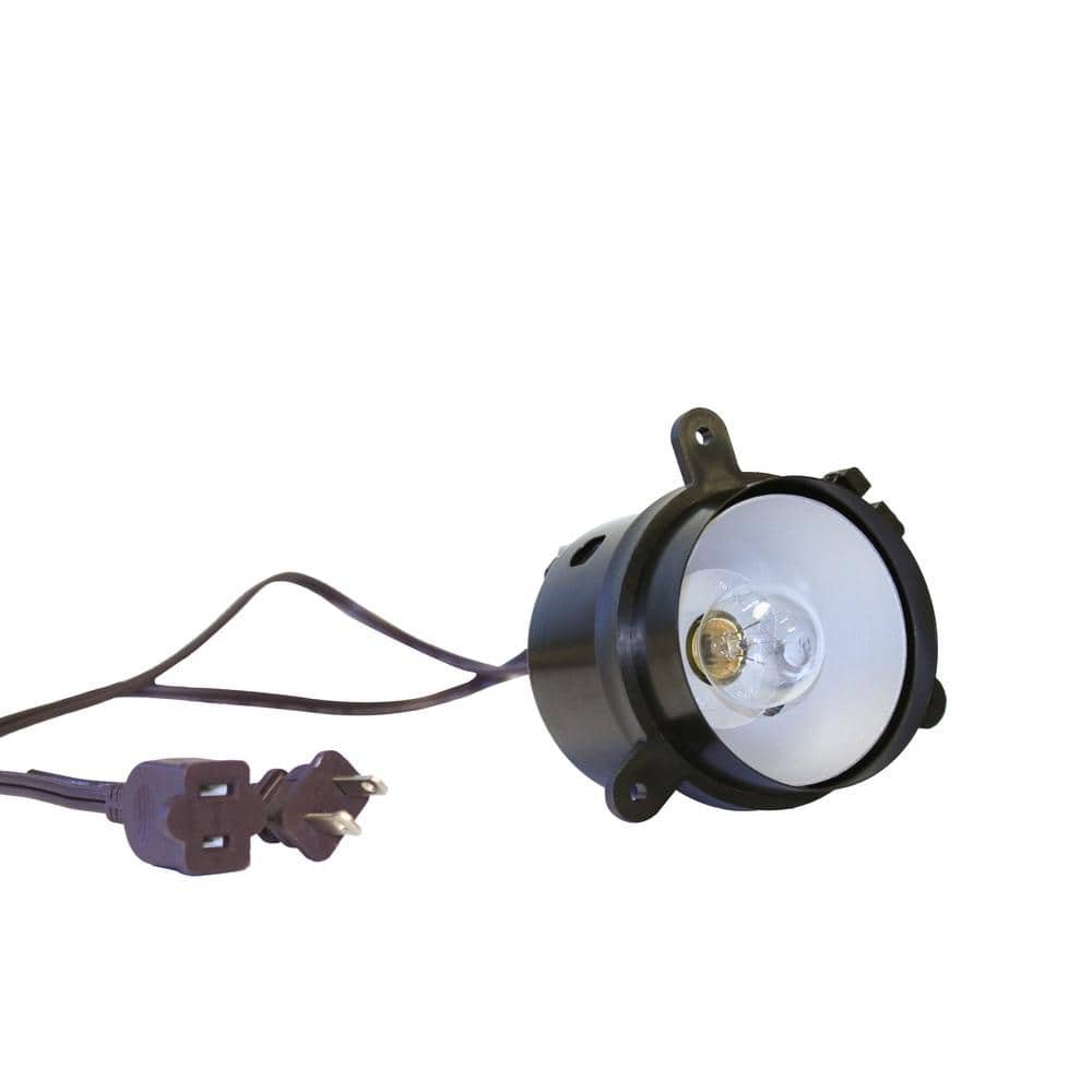 18/2 Black Furniture Incandescent Can Light with 2 ft. Male and Female...