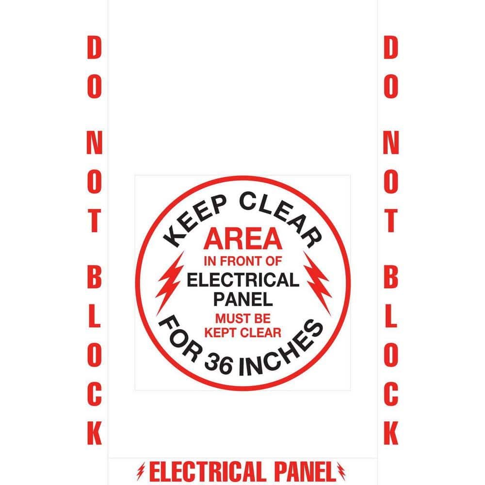 18 in. Electrical Panel Floor Sign Kit