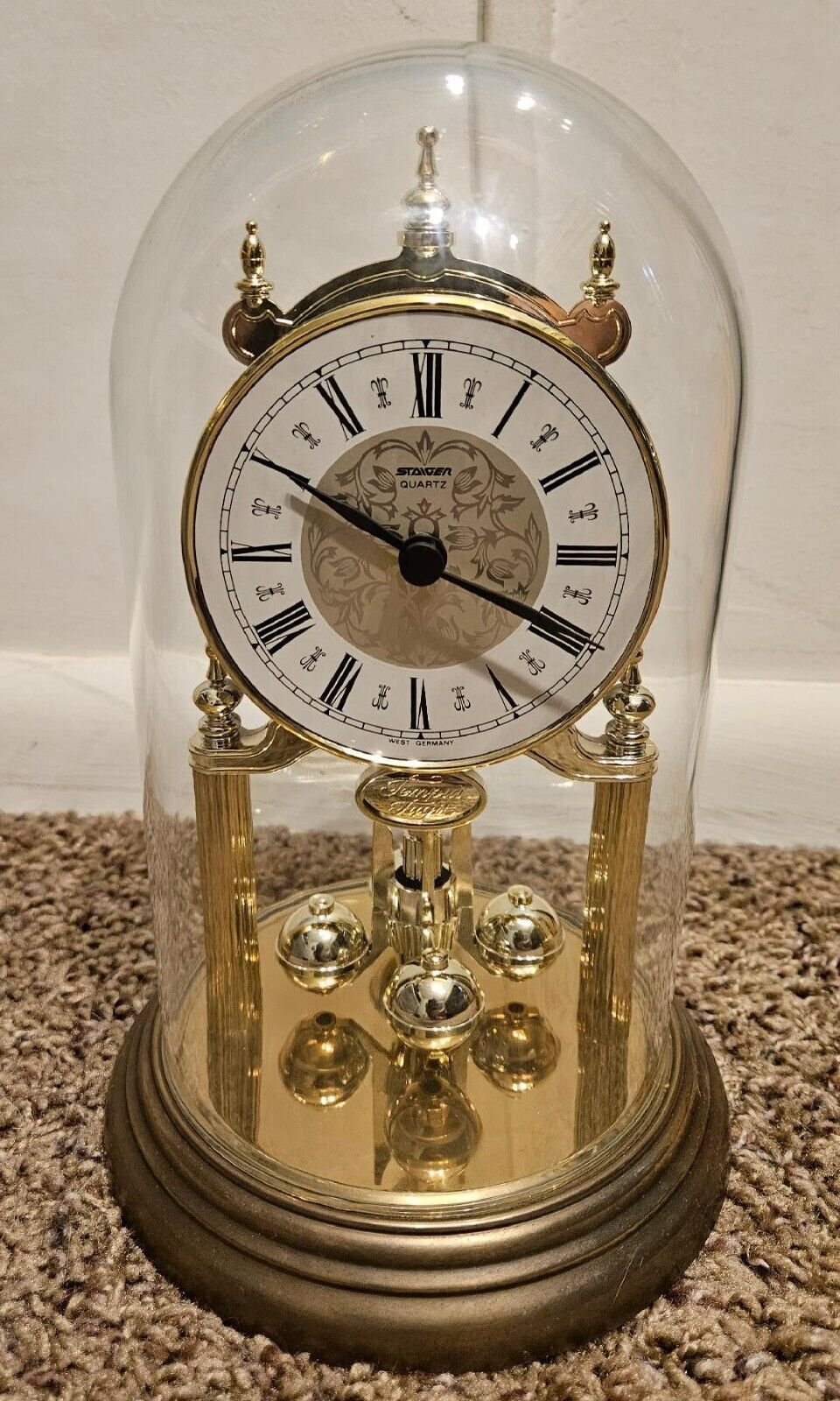 1980's BULOVA ANNIVERSARY MANTEL CLOCK