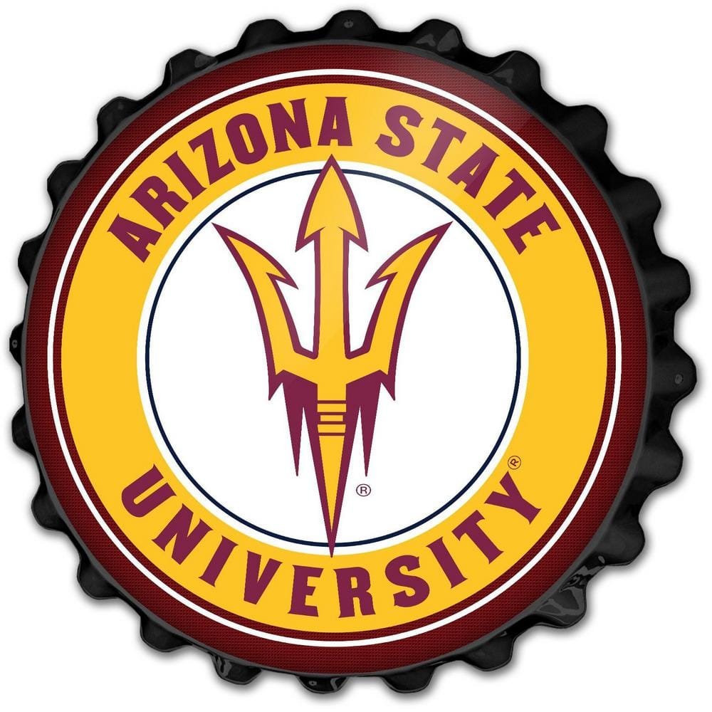 19 in. Arizona State Sun Devils Plastic Bottle Cap Decorative Sign