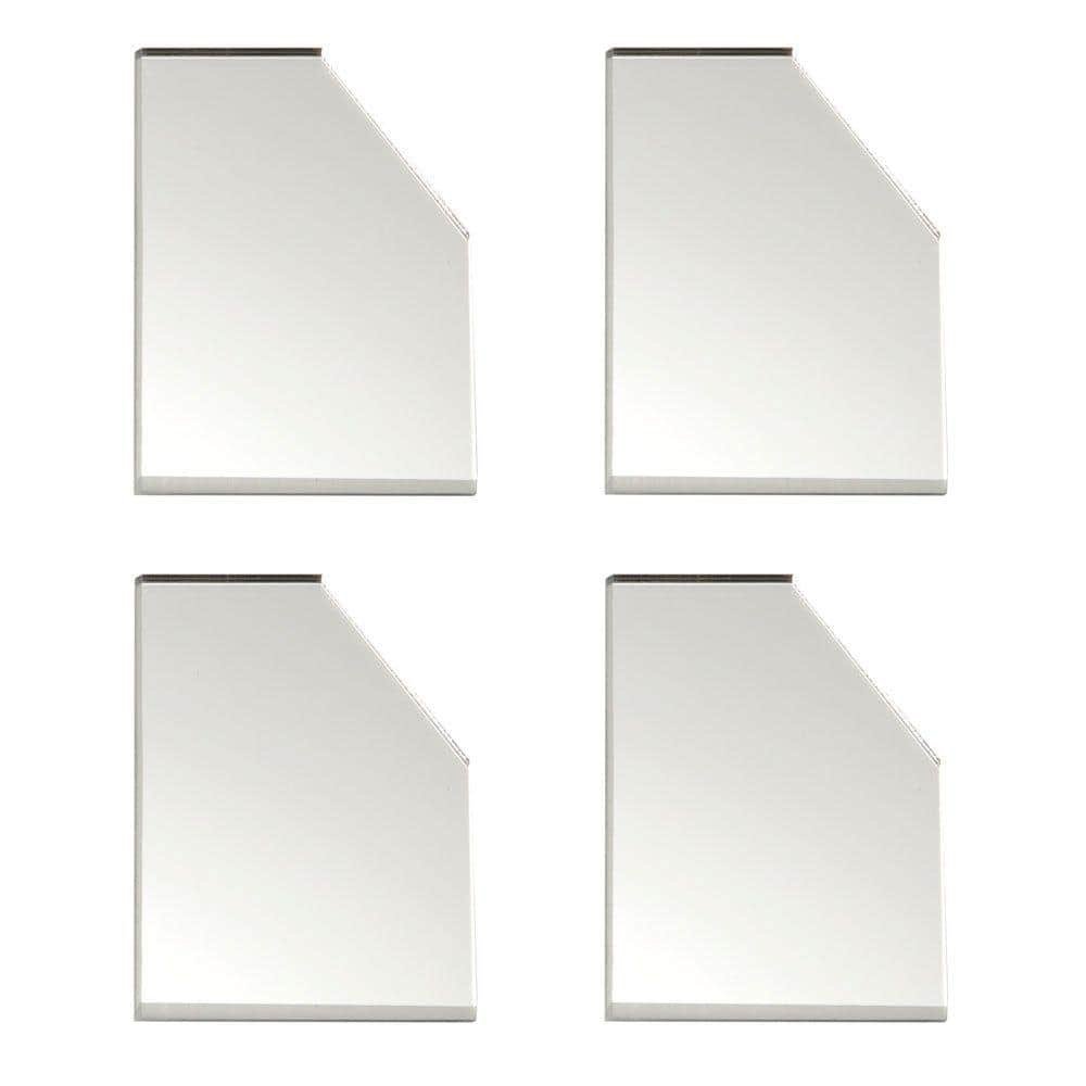 3 in. x 3 in. Acrylic Mirror Corner Plates (4-Pack)