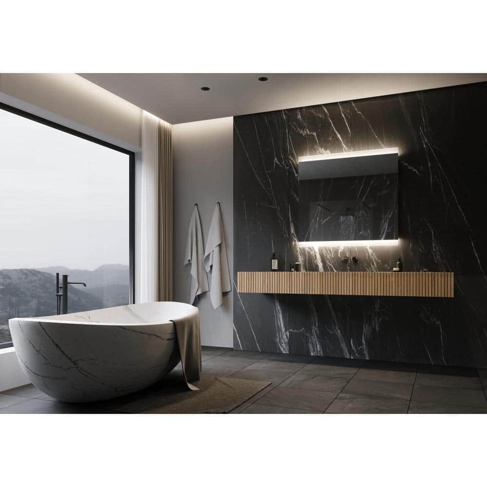40 in. W x 35 in. H Rectangular Frameless Wall Mounted Bathroom...