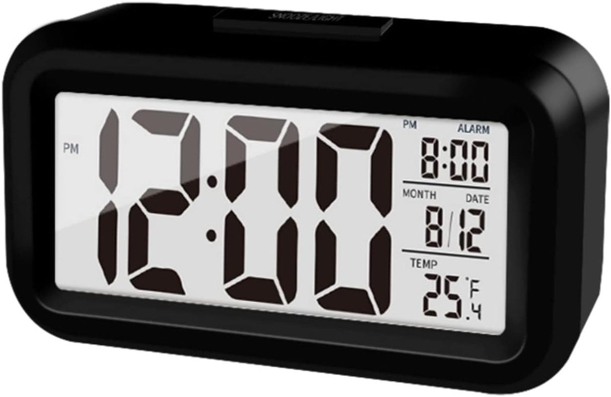 4.5" Display-Digital Clock with Large Screen,Night Light Digital Clock with Temp