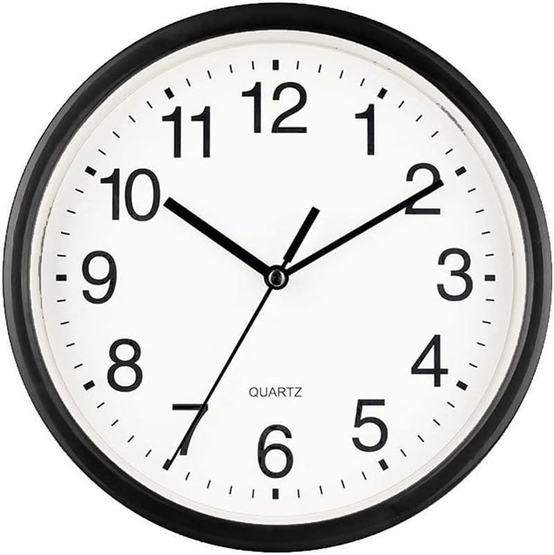 6 Inch Silent Wall Clocks Battery Operated, Non-Ticking Modern round Clock for B