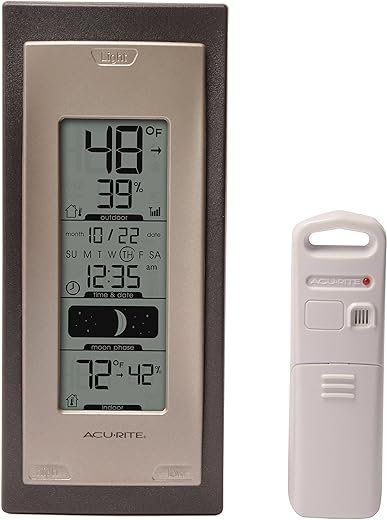 AcuRite 00592A4 Wireless Indoor/Outdoor Thermometer with Humidity Sensor