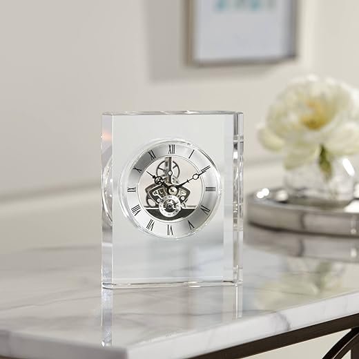 Aimee 6 High Rectangular Crystal Table Clock