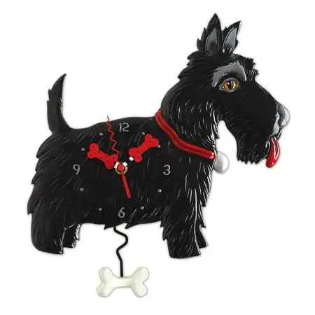 Allen Designs Black Scottie Dog Pendulum Wall Clock photo Allen Designs Black Scottie Dog Pendulum Wall Clock featured image