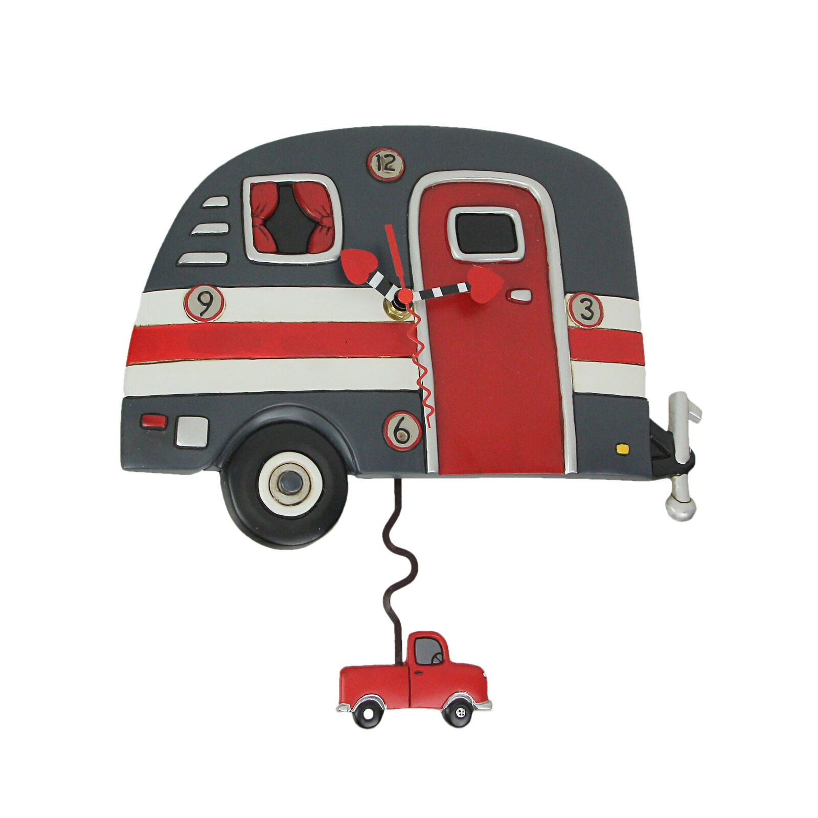 Allen Designs Camper Life Resin Decorative Pendulum Wall Clock Home Decor