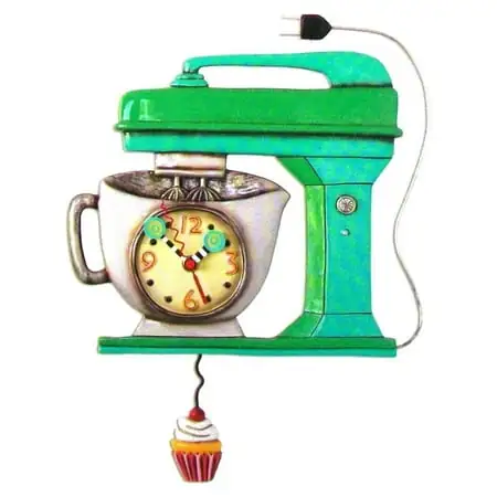 Allen Design Studios Vintage Mixer Green Mixer Kitchen Wall Clock photo