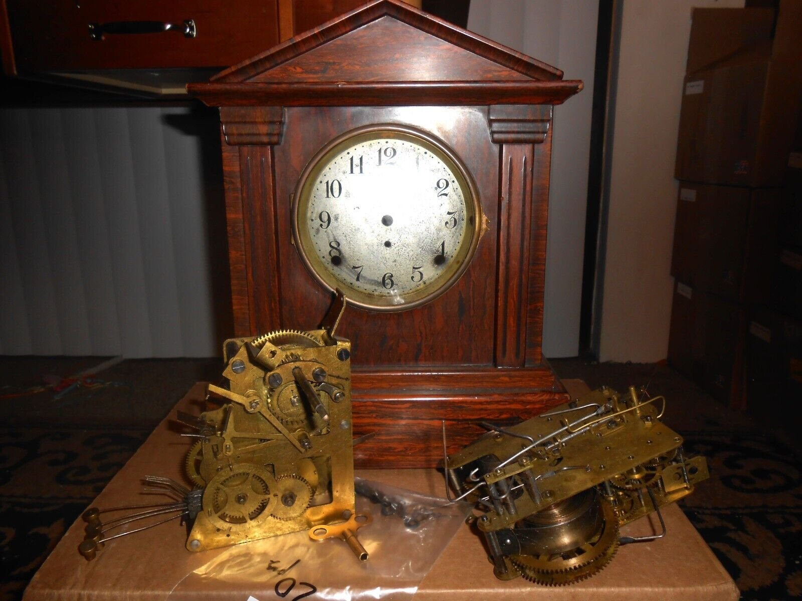 antique 4 bell sonora chime seth thomas mantel clock