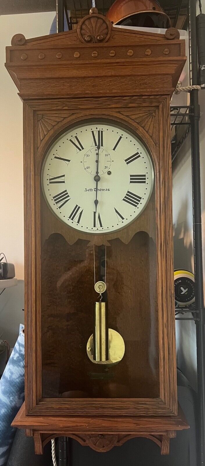antique Seth Thomas No. 30 regulator wall clock