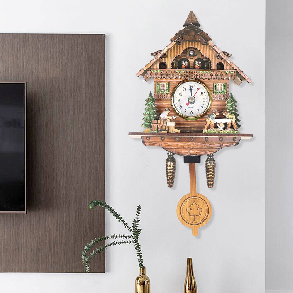 Antique Wall Clock Small Hanging Clock Home Living Room Decor USA