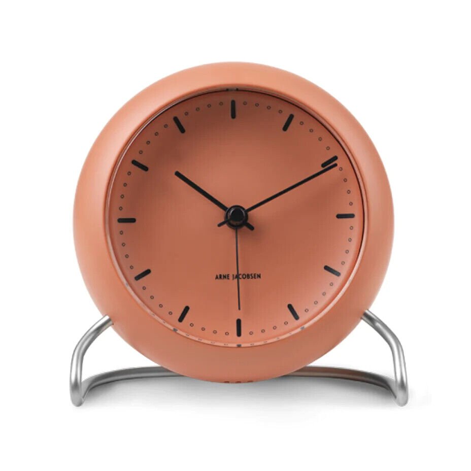 Arne Jacobsen City Hall Alarm Clock 4.3" LED Light Snooze Function