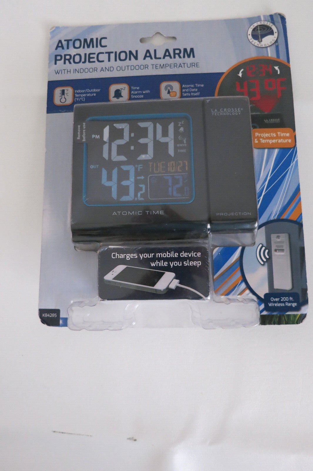 Atomic Projection Alarm La Crosse Technology Model KB4285