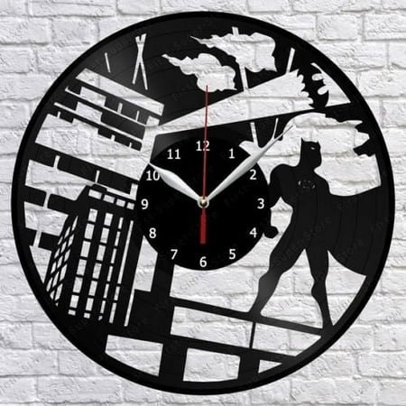 Batman Superhero Vinyl Record Wall Clock Fan Art Home Decor Vintage Wall Art The Best Gifts for Man