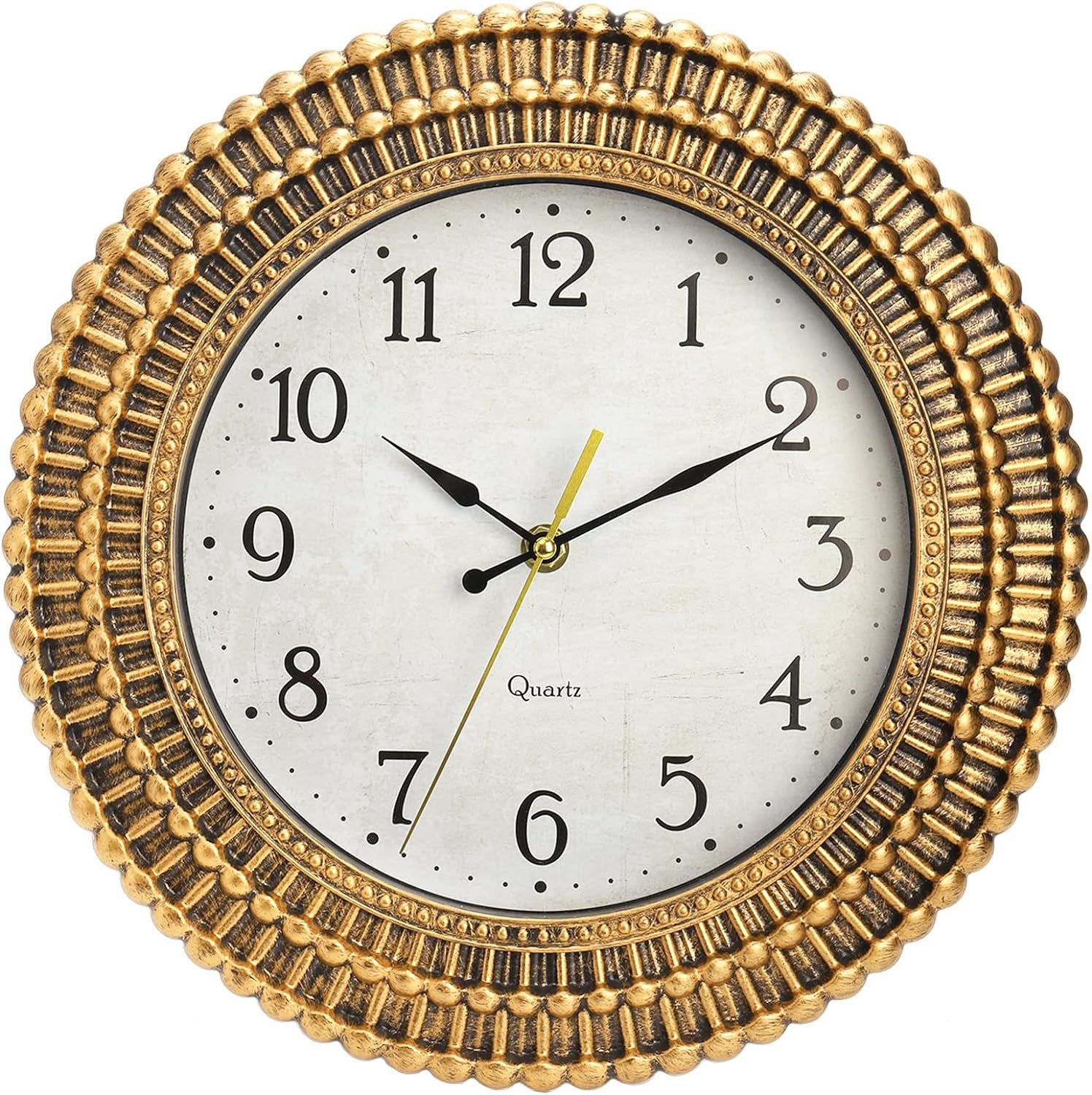 Bekith Wall Clock 12 Inch Silent Non-Ticking Retro Wall Clocks Battery Operated,
