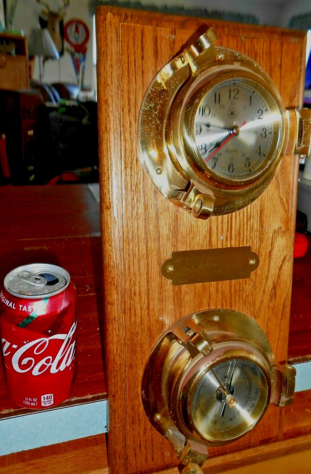 Bey Berk International Ships Wall Clock and Barometer Solid Brass