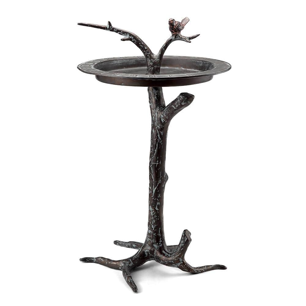 Bird and Twig Sundial Bird Bath