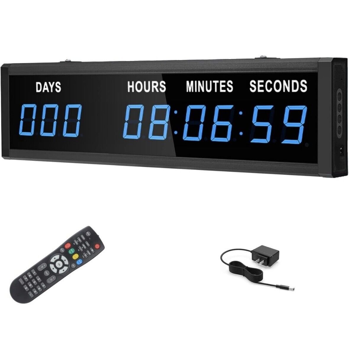Blue 1.8" 9Digits Large LED Countdown Count Up Days Clock with Remote
