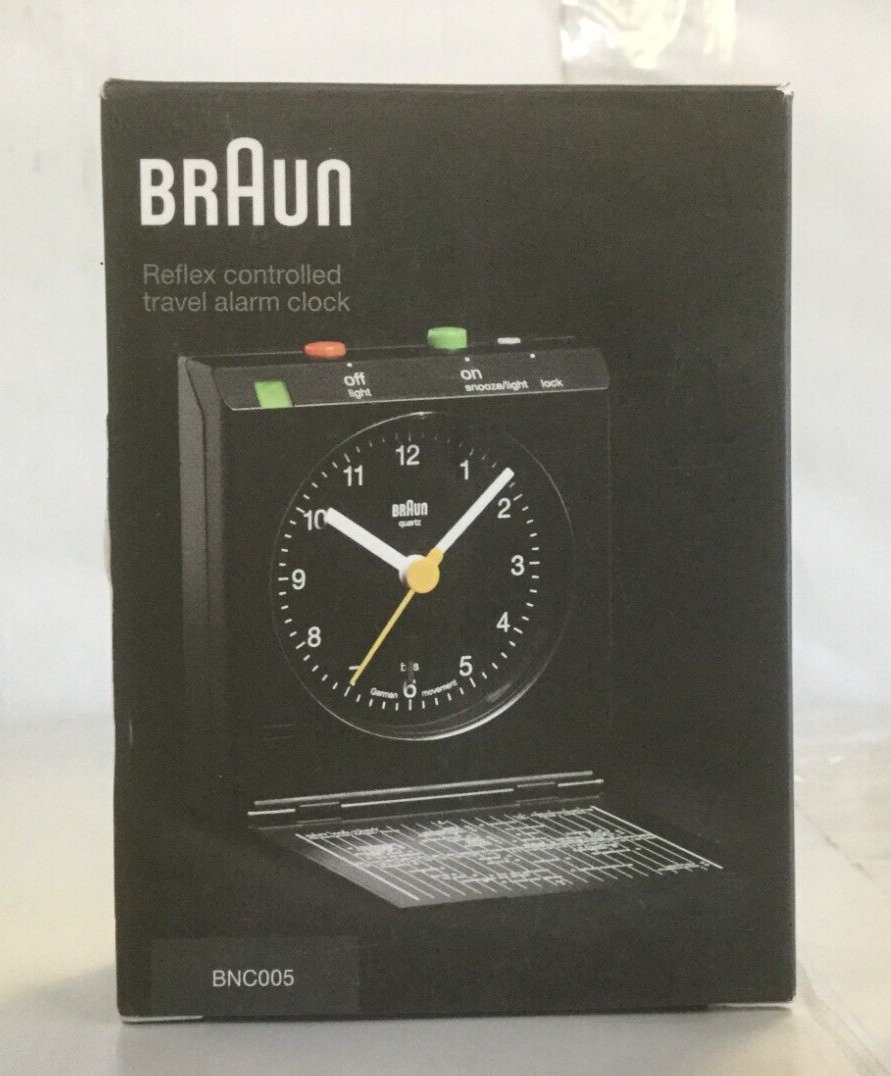 Braun BNC005BKBK Classic Motion Analog Quartz Alarm Clock FREE SHIPPING