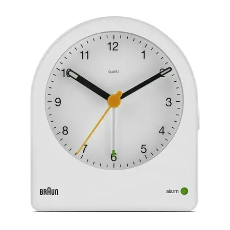 Braun Classic Analogue Alarm Clock with Snooze and Continuous Backlight, Quiet Quartz Movement photo
