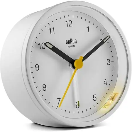 Braun Classic Analogue Alarm Clock with Snooze and Light, Quiet Quartz Movement, Crescendo Beep