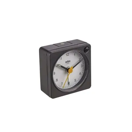 Braun Classic travel Analogue Alarm Clock with Snooze and Light, Compact Size, Quiet Quartz detail