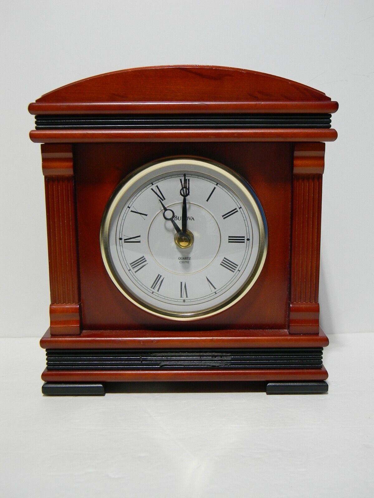 Bulova #B1838 Mantel / Shelf or Table Quartz Clock With Chime
