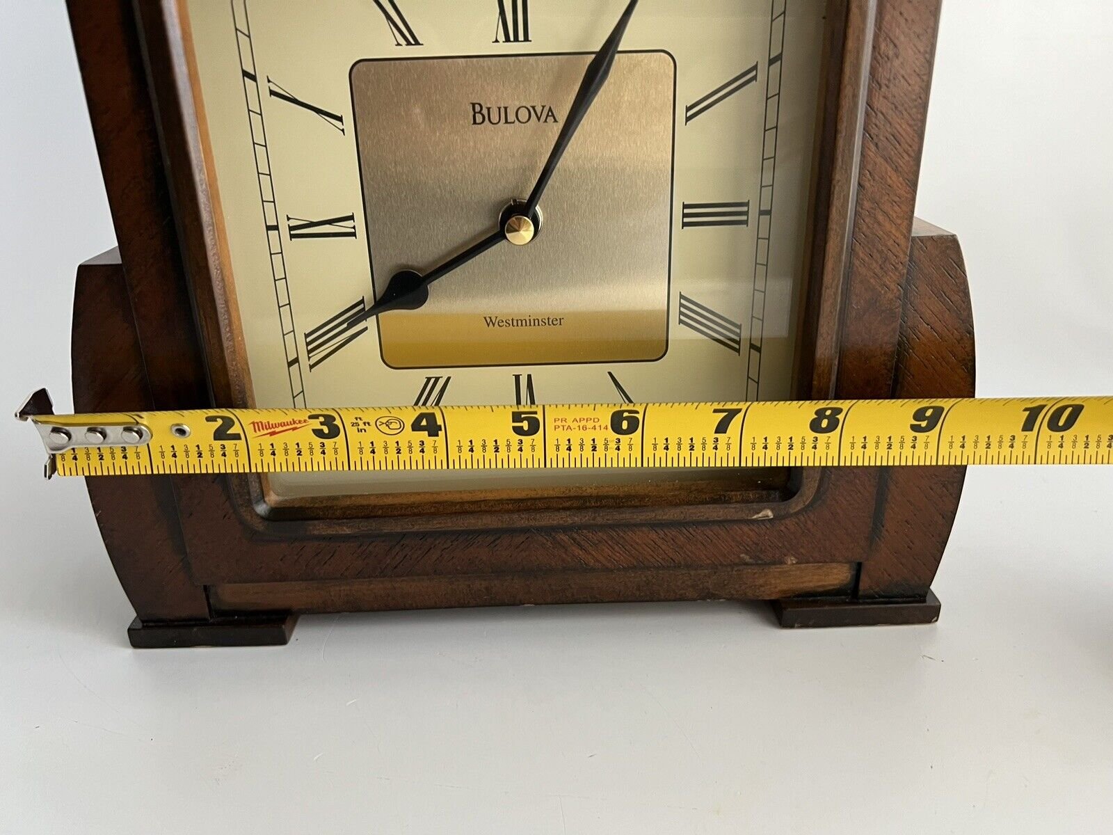 Bulova B2130 Mapleton Westminster Chime Clock Art Deco Mantle