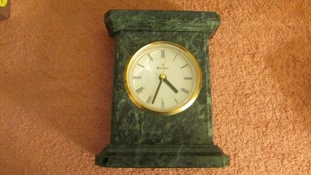 Bulova Quartz Marble Desk Clock