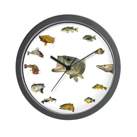 Cafe Press Fish Clock Unique Decorative 10 Wall Clock