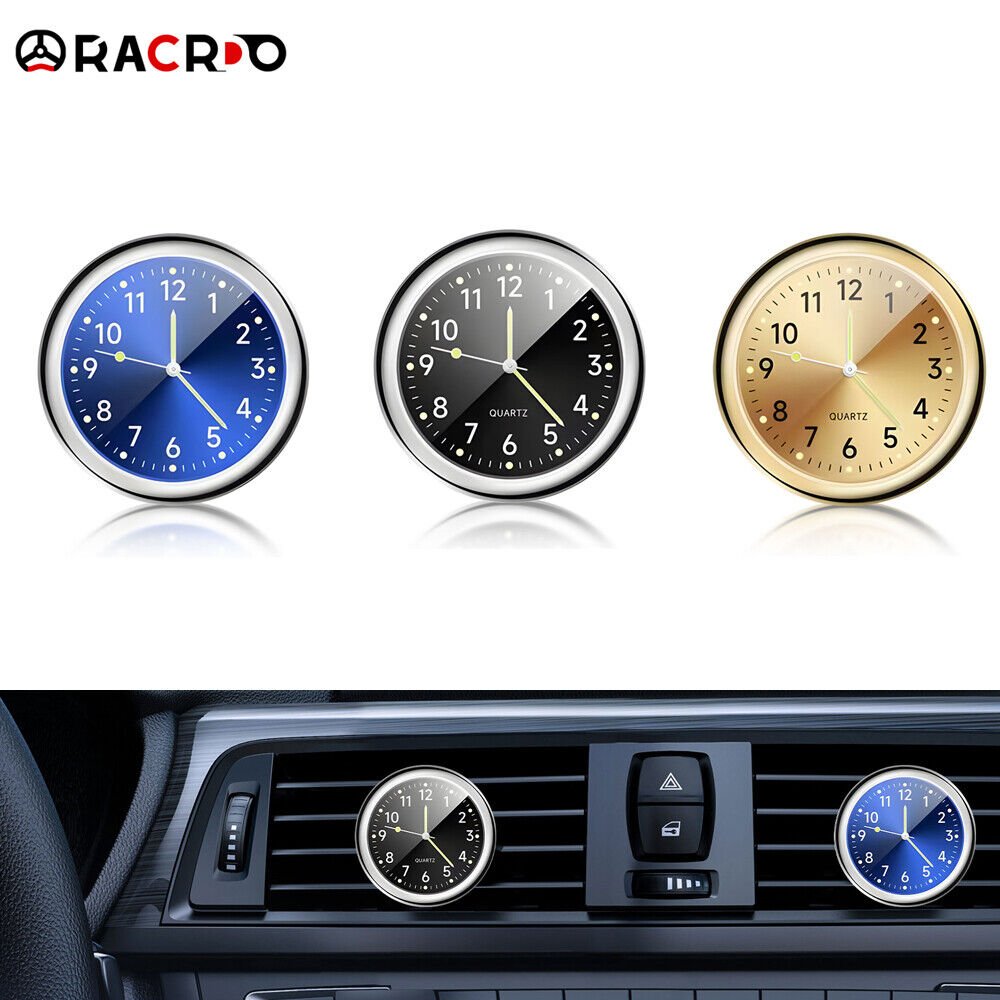 Car Dashboard Clock - Mini Tiny Analog Clock Watch for Vehicle Stick On Clock