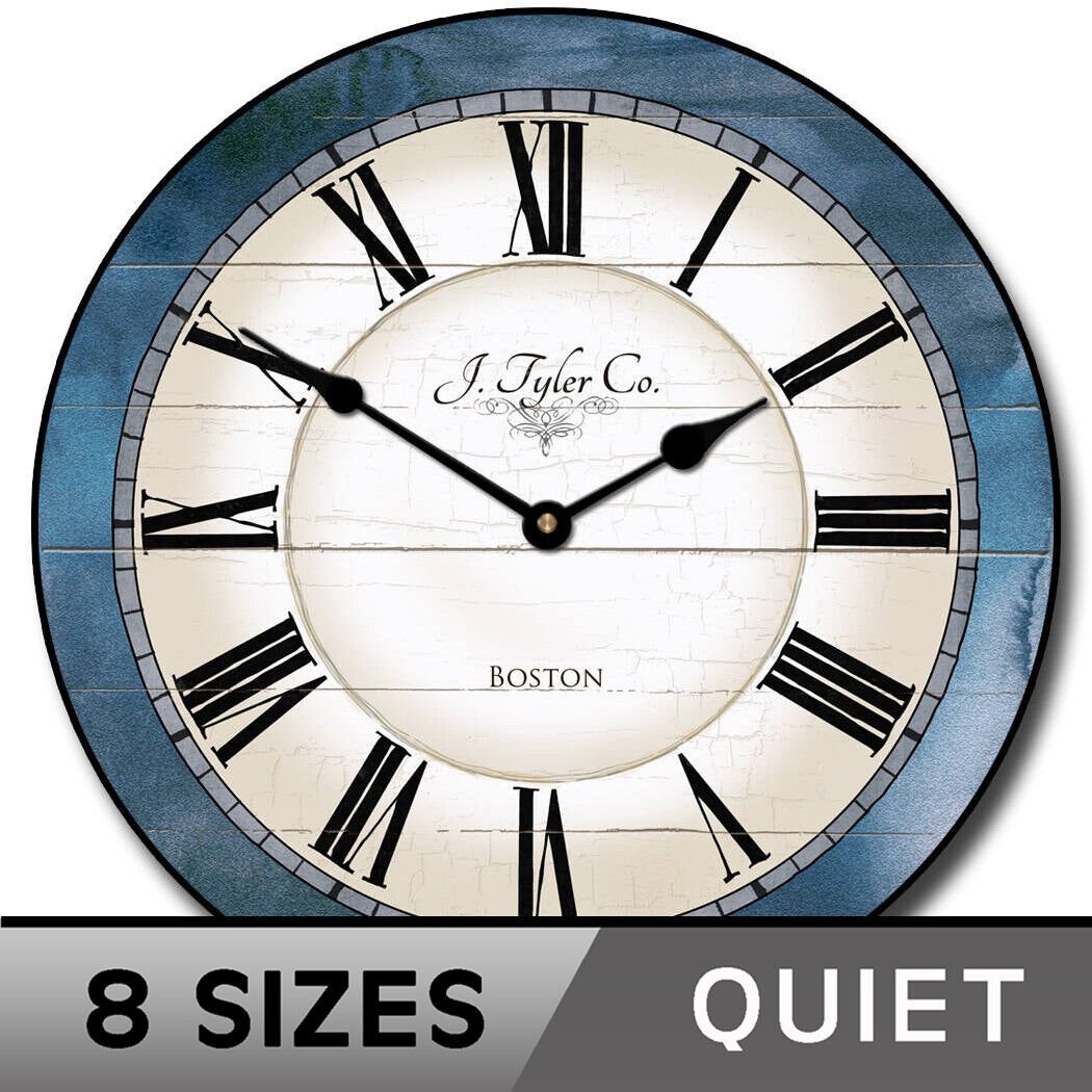 Carolina Blue Clock, big clock, ULTRA Quiet! LIFE TIME Warranty, 9 SIZES!!