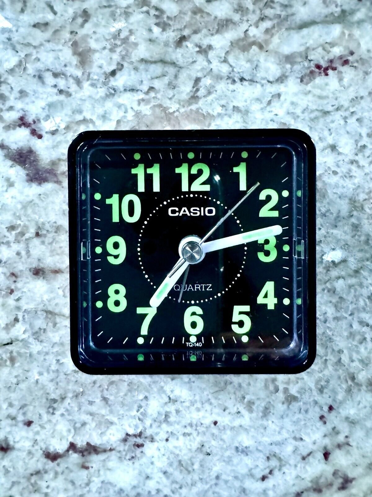 Casio TQ140-1D Travel Alarm Clock Quartz, Black