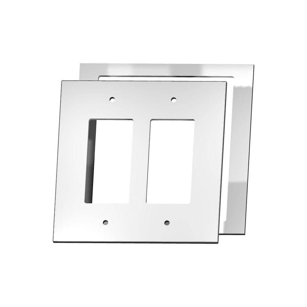 Chrome 2-Gang 2 Duplex Wall Plate (1-Pack)