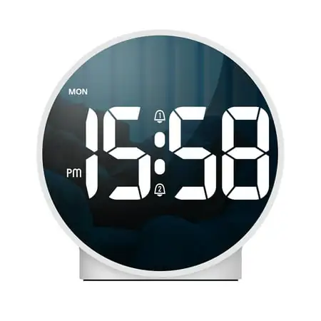 Cixywyi 12 / 24 H Digital Alarm Clock, Dual Alarm Clock, 3 *AAA Digital Clock Battery Operated,LED