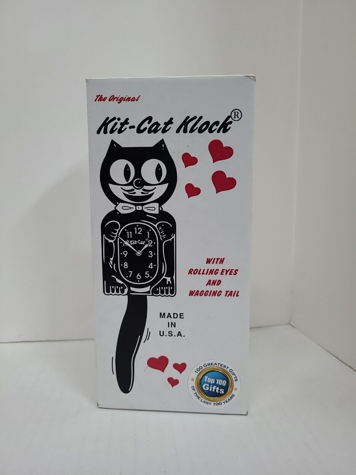 Classic KIT CAT BLACK KITTY CAT CLOCK MADE in the USA