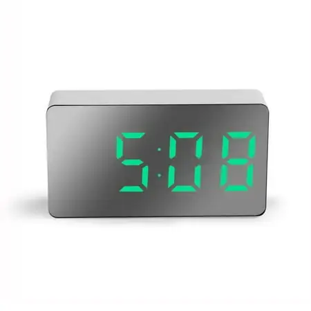 CNKOO LED Table Digital Electric Clock USB Rechargeable Tabletop Date Temperature Display