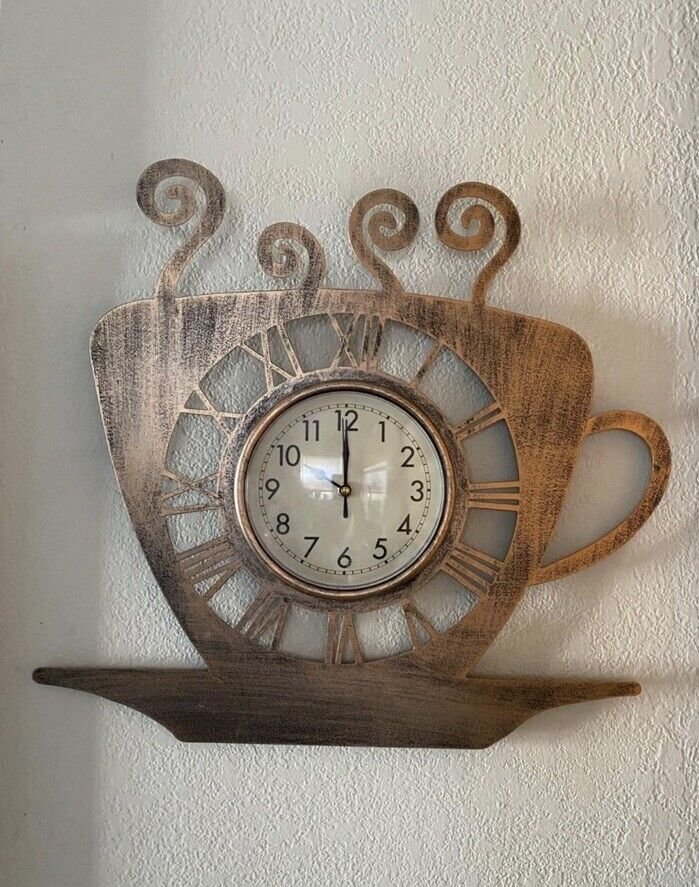 coffee cup wall clock