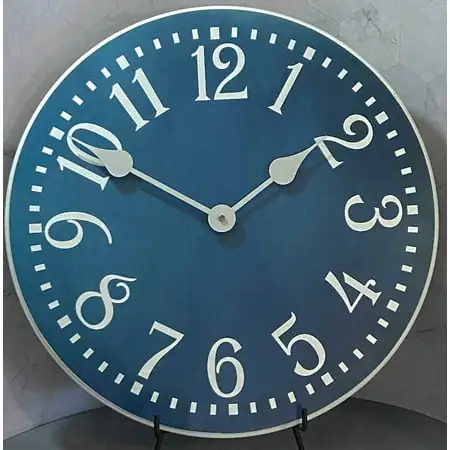 Colonial Blue Wall Clock | Beautiful Color Colonial Blue Wall Clock | Beautiful Color, Silent Mechanism, Made in USA image