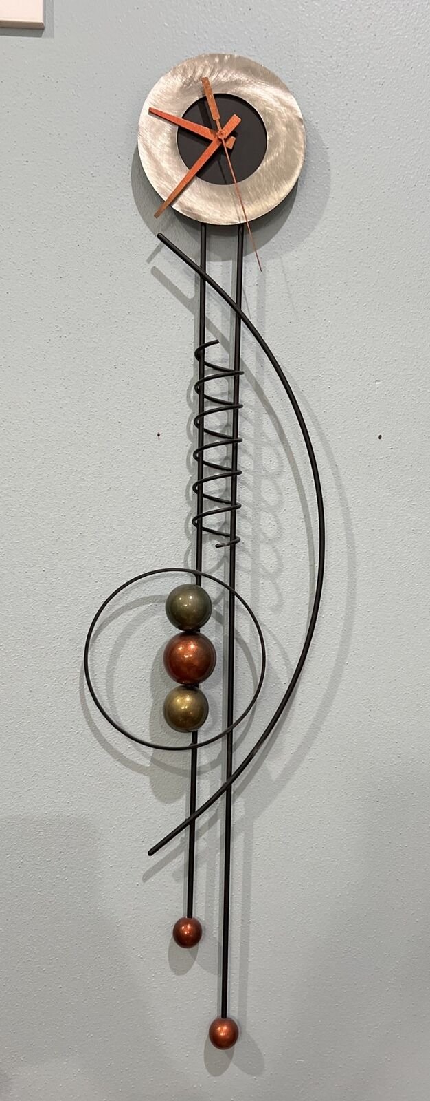 Contemporary Art Geometric Metal Artist Handmade Wall Clock