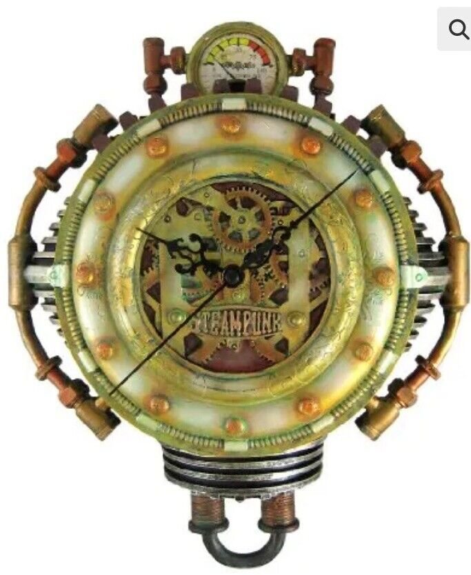 Cool 3-D Steampunk Wall Clock Steam Punk Sci-Fi