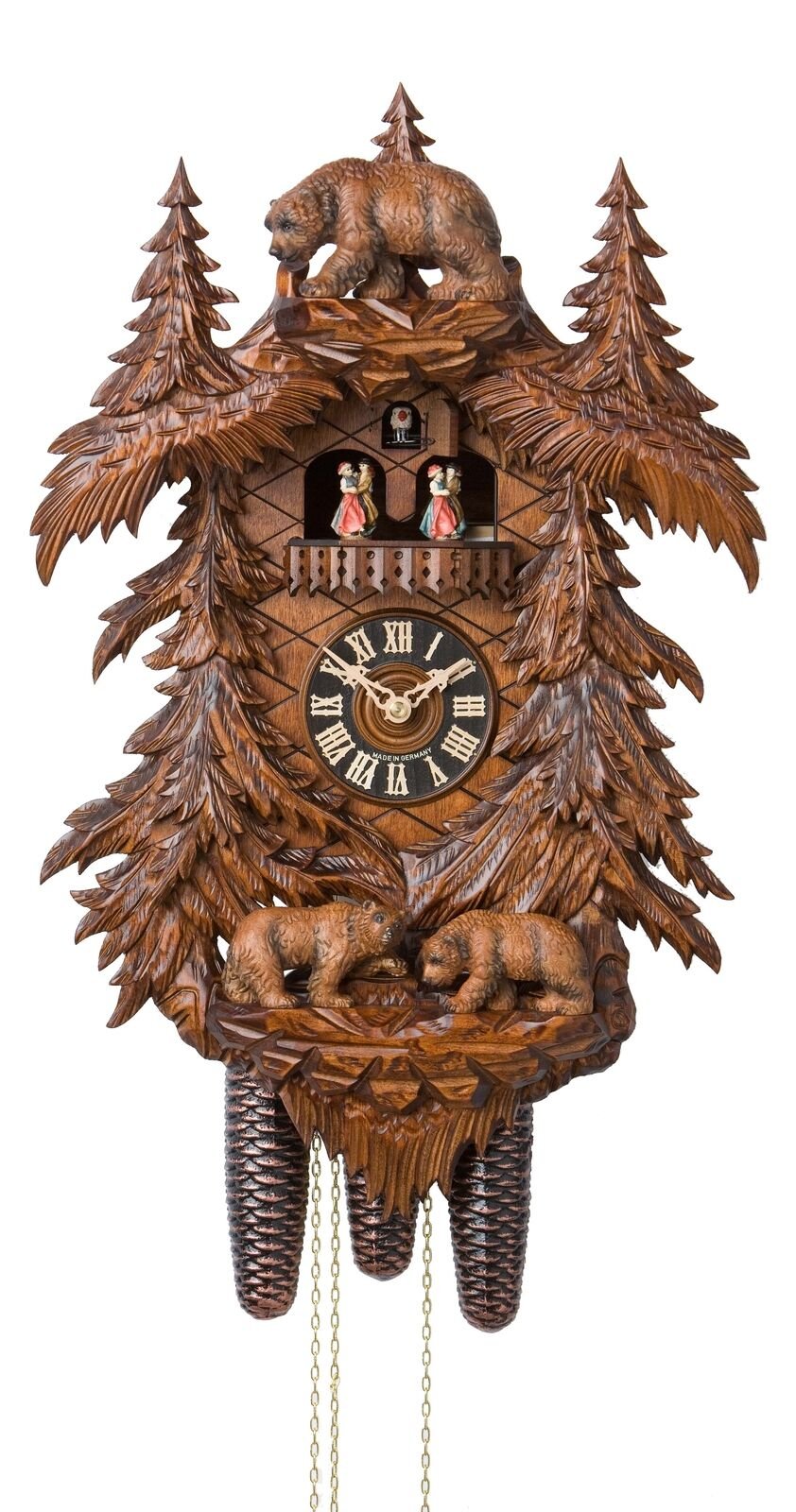 Cuckoo Clock Bears in the Forest HO 86709/5Tko NEW