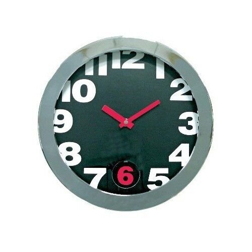 Cupecoy Swinging Six Pendulum Metal Wall Clock With Black Dial #32397