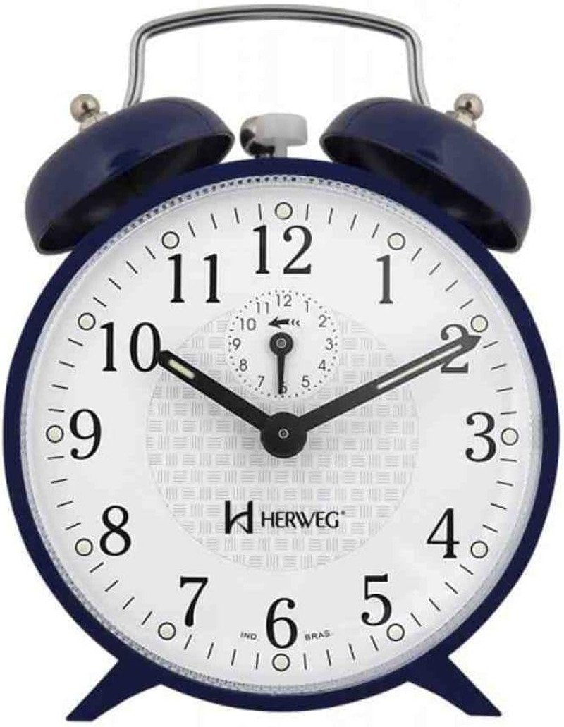 Dark Blue Metal Mechanical Alarm Clock