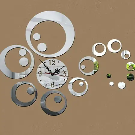 DIY Wall Acrylic Circle Clock Wall Stickers, Modern Acrylic Mirror Surface 3 D Simple Big Size Wall photo DIY Wall Acrylic Circle Clock Wall Stickers, Modern Acrylic Mirror Surface 3 D Simple Big Size Wall