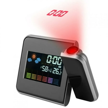 Dosaele Projection Alarm Clock Smart LCD Display LED Backlight Projector Digital Weather Snooze photo Dosaele Projection Alarm Clock Smart LCD Display LED Backlight Projector Digital Weather Snooze
