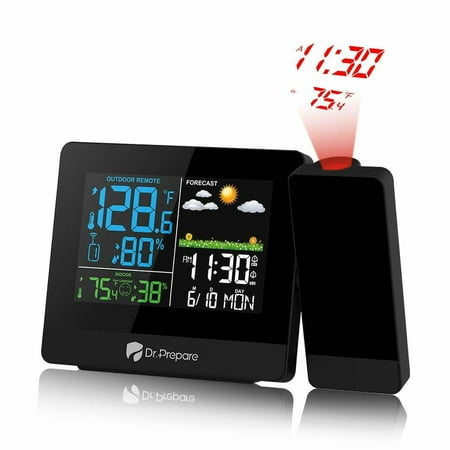 Dr. Prepare Projection Alarm Clock, Digital Clock Projector on Ceiling with Indoor/Outdoor photo Dr. Prepare Projection Alarm Clock, Digital Clock Projector on Ceiling with Indoor/Outdoor